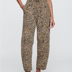 GAP Animal Print Barrel Pants